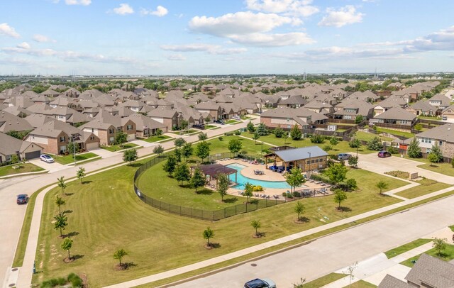 952 Sweeping Butte Dr, Fort Worth, TX 76052 - aerial view of residential area with a pool area