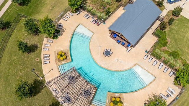 952 Sweeping Butte Dr, Fort Worth, TX 76052 - view from above of property featuring a pool area