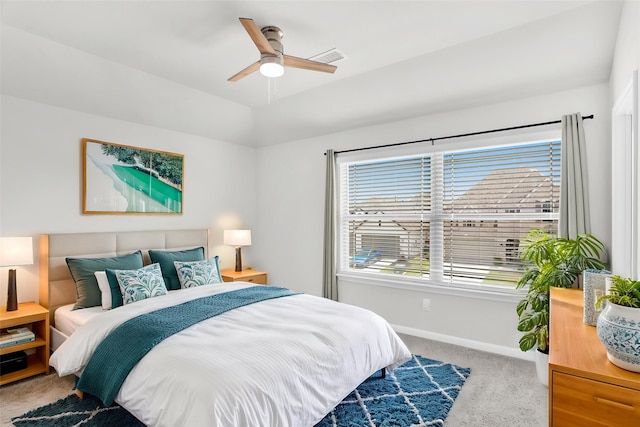 1135 Saddle Ridge Dr, Aubrey, TX 76227 - bedroom with carpet, baseboards, and a ceiling fan
