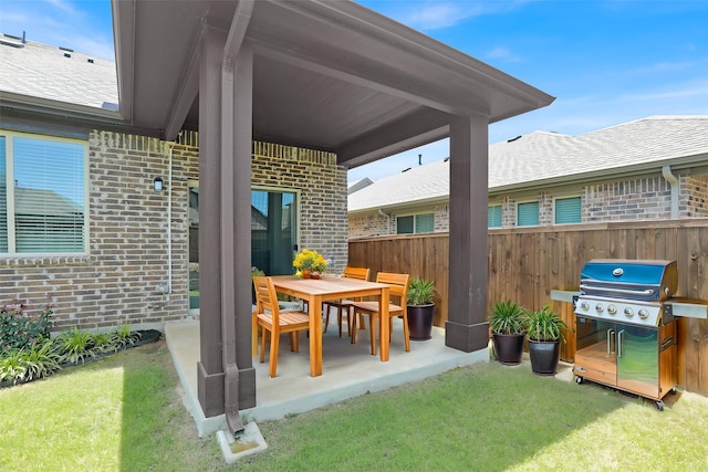 1135 Saddle Ridge Dr, Aubrey, TX 76227 - view of patio / terrace with grilling area