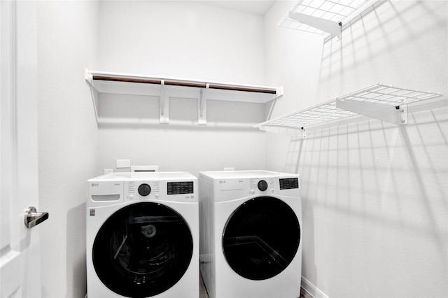 1135 Saddle Ridge Dr, Aubrey, TX 76227 - laundry area with separate washer and dryer