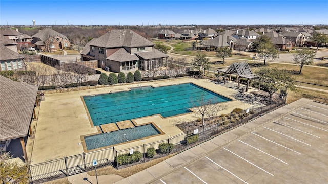3409 Melrose Ct, Wylie, TX 75098 - community pool featuring a residential view, a gazebo, and a patio area