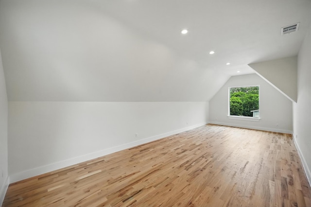 1224 S Pine St, Grapevine, TX 76051 - additional living space featuring light wood-style floors, baseboards, recessed lighting, and lofted ceiling