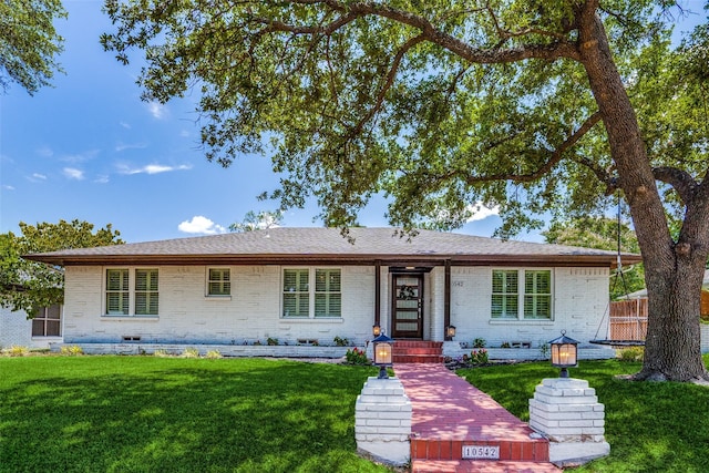 10542 Vinemont St, Dallas, TX 75218 - ranch-style home featuring brick siding and roof with shingles