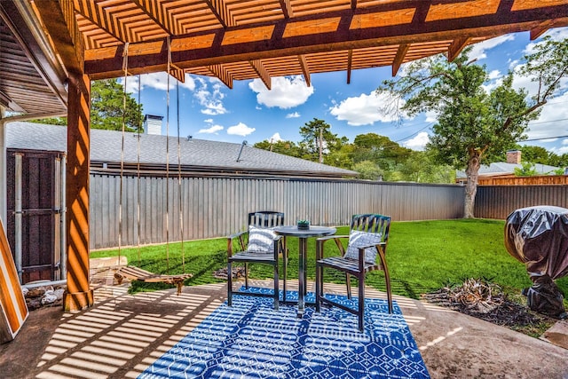 10542 Vinemont St, Dallas, TX 75218 - view of patio with a pergola