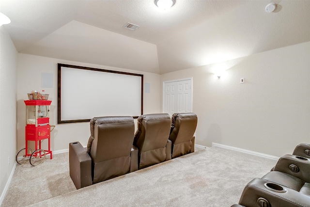 9836 Amaranth Dr, Fort Worth, TX 76177 - carpeted cinema room with lofted ceiling and baseboards