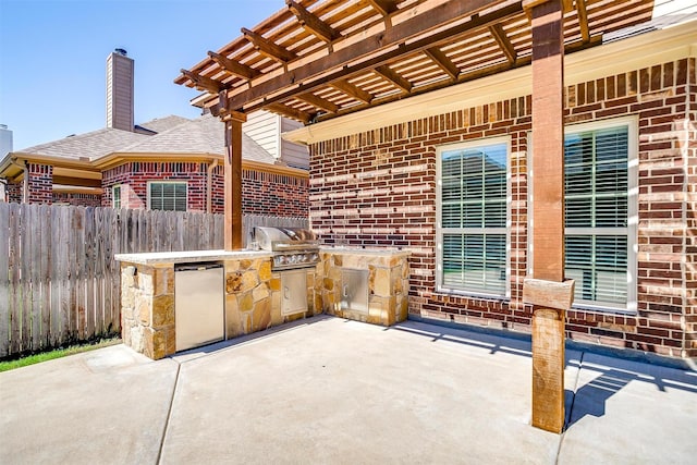 9836 Amaranth Dr, Fort Worth, TX 76177 - view of patio with a pergola