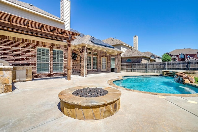 9836 Amaranth Dr, Fort Worth, TX 76177 - view of pool with a patio area, a fenced backyard, and an outdoor fire pit