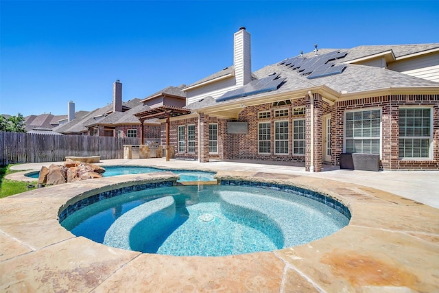 9836 Amaranth Dr, Fort Worth, TX 76177 - view of swimming pool with a patio area and a pool with connected hot tub