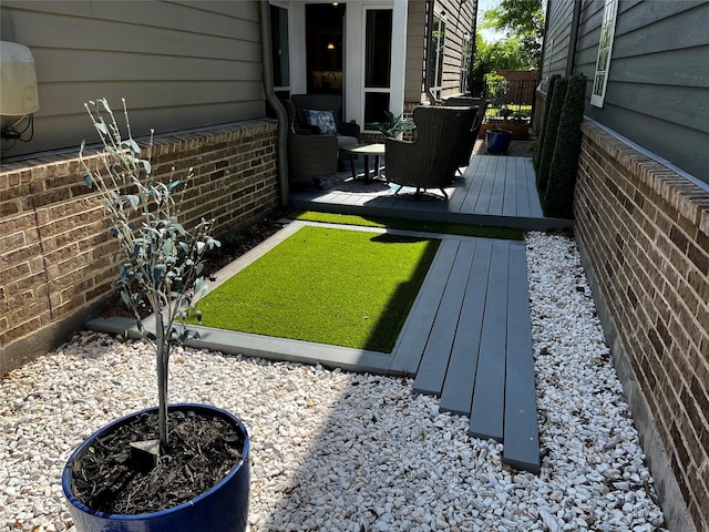 809 Cameron Ct, Coppell, TX 75019 - view of yard featuring a wooden deck