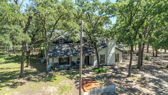 9613 County Road 4091, Scurry, TX 75158 - view of front of house featuring covered porch and brick siding