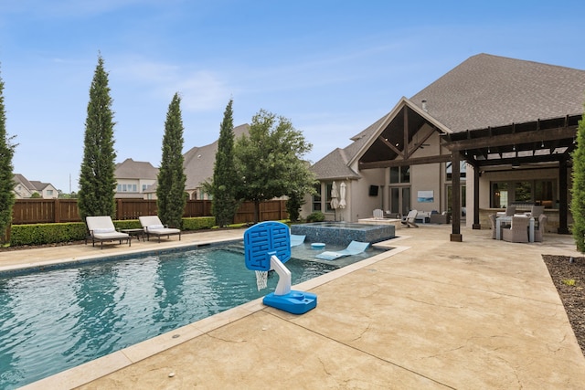 2509 Oak Bend Ct, Southlake, TX 76092 - view of pool with a patio and a pool with connected hot tub