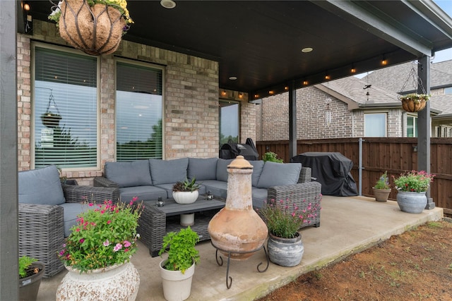 2529 Solomons Pl, Wylie, TX 75098 - view of patio with outdoor lounge area and grilling area