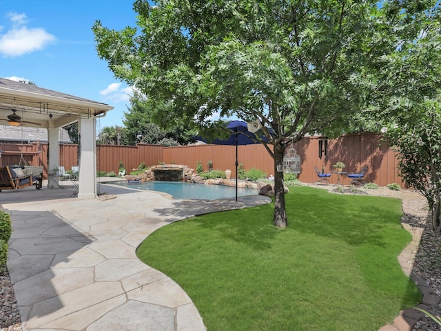2525 Still Springs Dr, Little Elm, TX 75068 - view of yard featuring ceiling fan and a patio