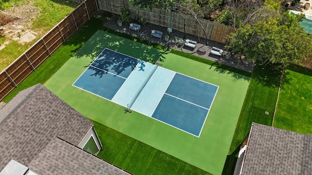 5913 Preston Way, Colleyville, TX 76034 - view of tennis court with a fenced backyard