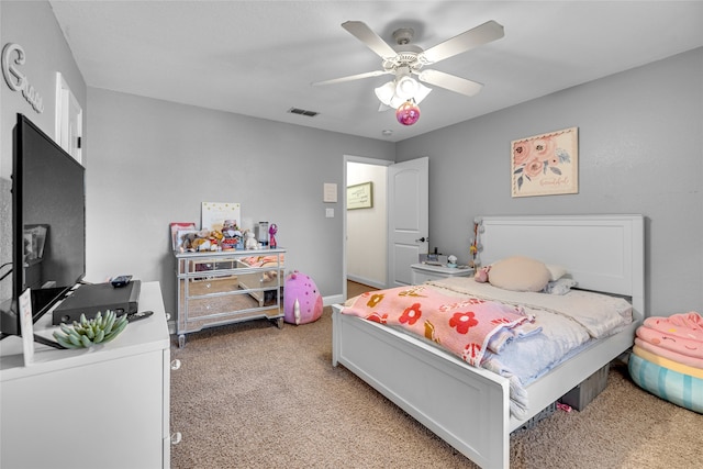 125 Wood Bend Ct, Weatherford, TX 76087 - bedroom featuring light colored carpet and a ceiling fan