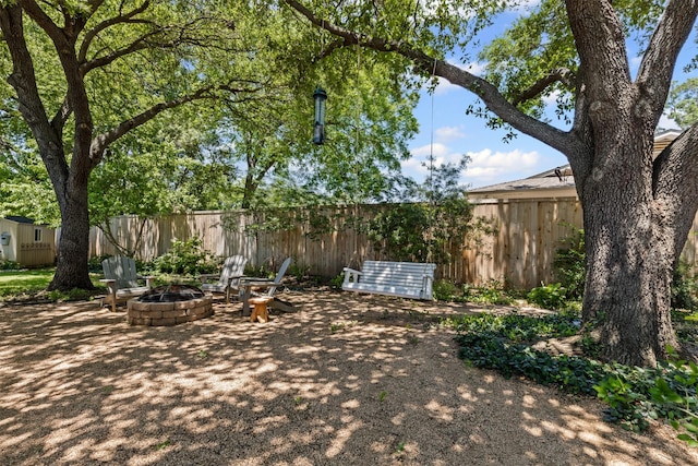 4304 Warnock Ct, Fort Worth, TX 76109 - view of yard with a fire pit