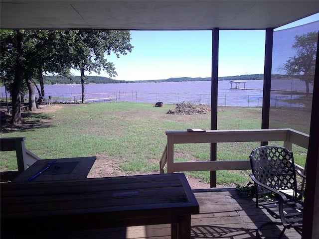 999 Roberts Cut Off Rd, Bowie, TX 76230 - deck with a water view