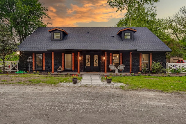 1015 S Lowrance Rd, Pecan Hill, TX 75154 - view of front of property with covered porch and a shingled roof