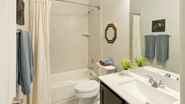 2813 Chestnut Ln, Melissa, TX 75454 - bathroom with shower / tub combo with curtain, vanity, and toilet