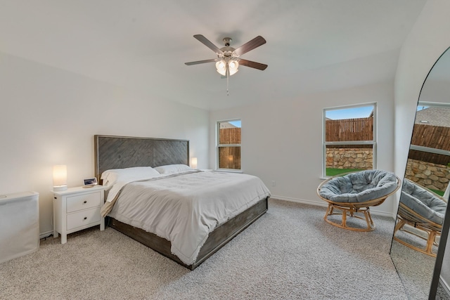 10213 Plumlee Ln, Aubrey, TX 76227 - bedroom with light colored carpet, ceiling fan, and baseboards