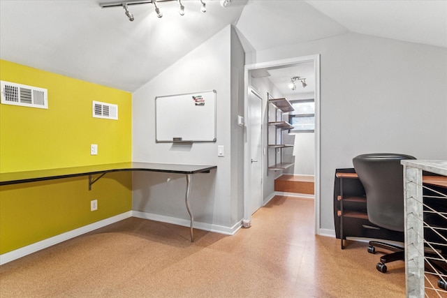 133 Lakeridge Dr, Dallas, TX 75218 - home office featuring vaulted ceiling