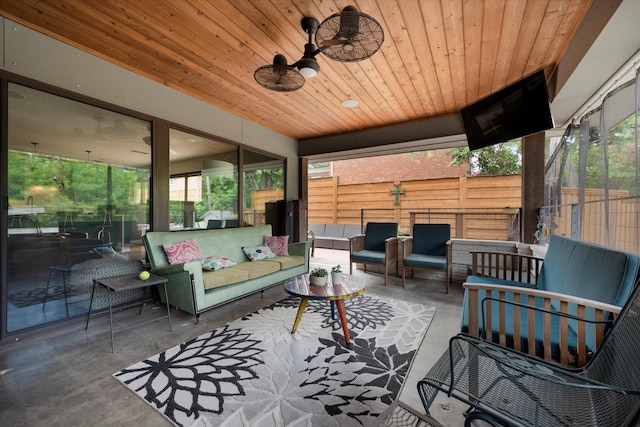 133 Lakeridge Dr, Dallas, TX 75218 - view of patio / terrace with outdoor lounge area and ceiling fan