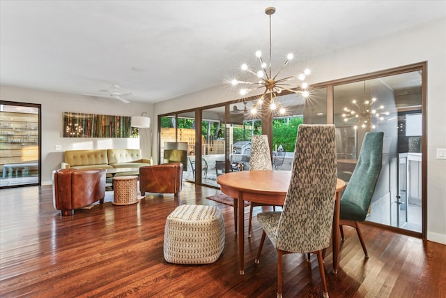 133 Lakeridge Dr, Dallas, TX 75218 - dining area with a chandelier and wood finished floors