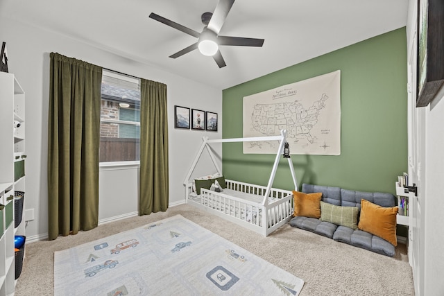 1224 Caprock Dr, Forney, TX 75126 - bedroom featuring carpet and a ceiling fan