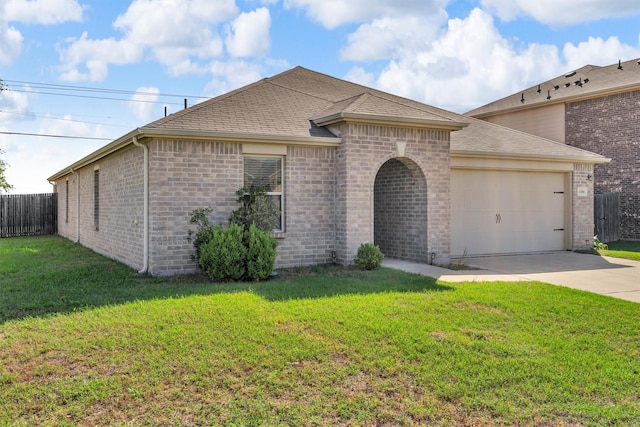 4506 Maplewood Ave, Balch Springs, TX 75180 - view of front of house with concrete driveway, a garage, and brick siding