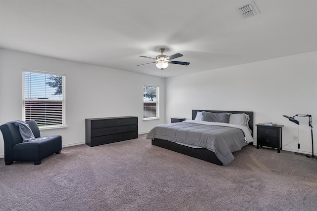 4506 Maplewood Ave, Balch Springs, TX 75180 - bedroom with multiple windows, carpet, and ceiling fan