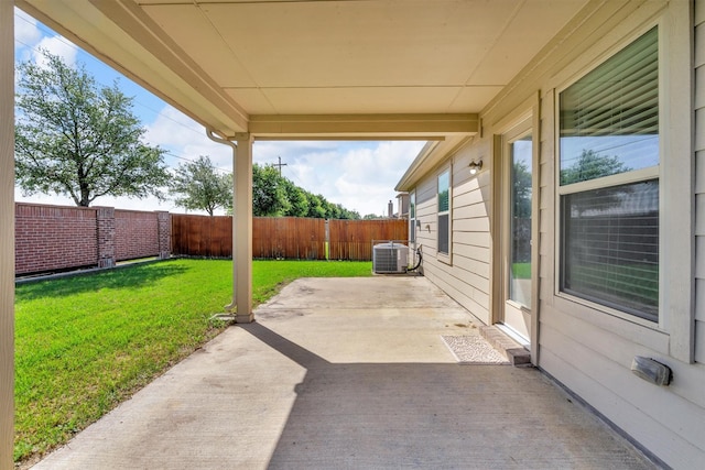 4506 Maplewood Ave, Balch Springs, TX 75180 - view of patio featuring central air condition unit