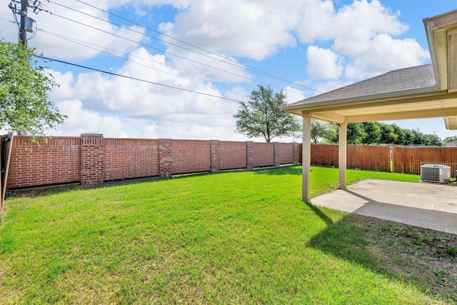 4506 Maplewood Ave, Balch Springs, TX 75180 - view of yard with a patio and central air condition unit