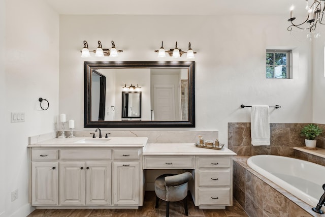 215 Thornhill Cir, Double Oak, TX 75077 - bathroom with vanity and a garden tub