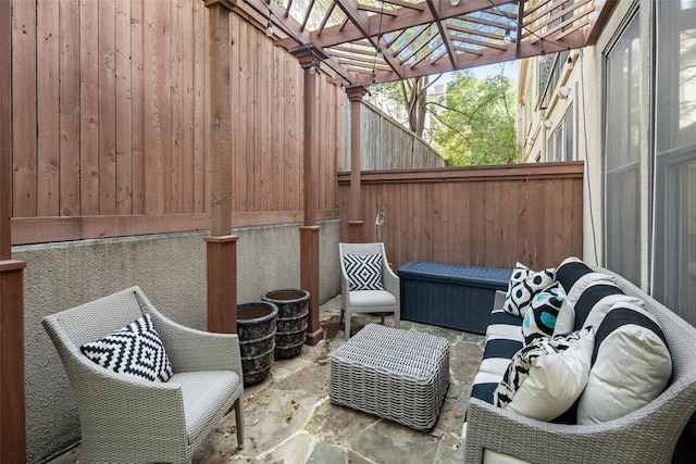 3702 Holland Ave Unit 1, Dallas, TX 75219 - view of patio with a pergola
