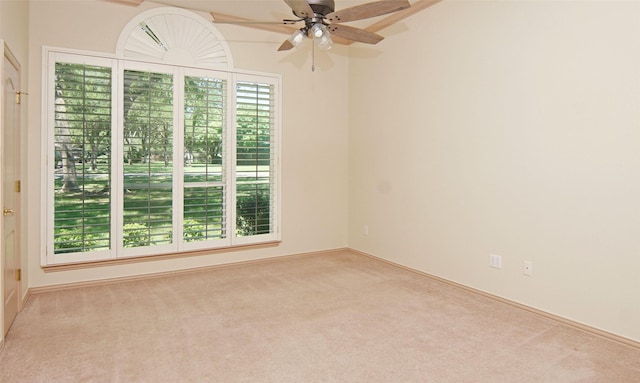 332 Diamond Oaks Dr, Hudson Oaks, TX 76087 - spare room with light carpet, a ceiling fan, and baseboards