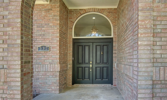 332 Diamond Oaks Dr, Hudson Oaks, TX 76087 - doorway to property with brick siding