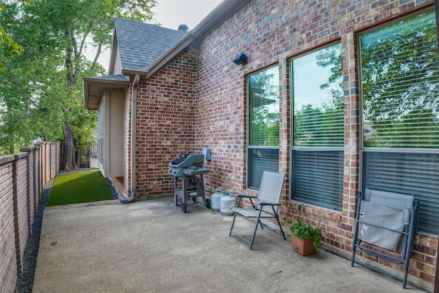 3420 Grayson Ct, Hurst, TX 76054 - view of patio / terrace featuring area for grilling