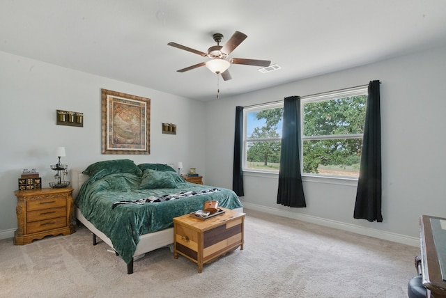 3385 Dps Tower Rd, Perrin, TX 76486 - bedroom with light colored carpet and ceiling fan