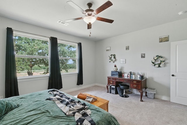 3385 Dps Tower Rd, Perrin, TX 76486 - bedroom featuring light colored carpet and a ceiling fan