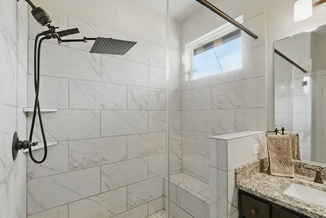 3385 Dps Tower Rd, Perrin, TX 76486 - full bath featuring vanity and a tile shower