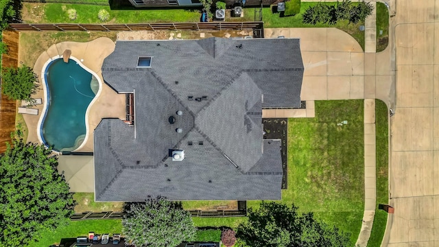 5709 Courtney Cir, Haltom City, TX 76137 - bird's eye view of a pool area