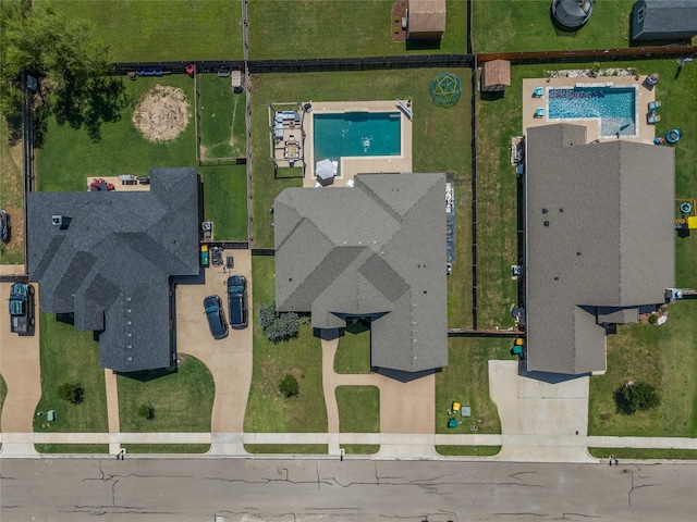 386 Cavitt Ct, Robinson, TX 76706 - aerial overview of property's location featuring a pool area