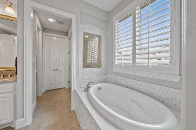 6286 Brentway Rd, Frisco, TX 75034 - full bath with a bath, tile patterned flooring, and vanity