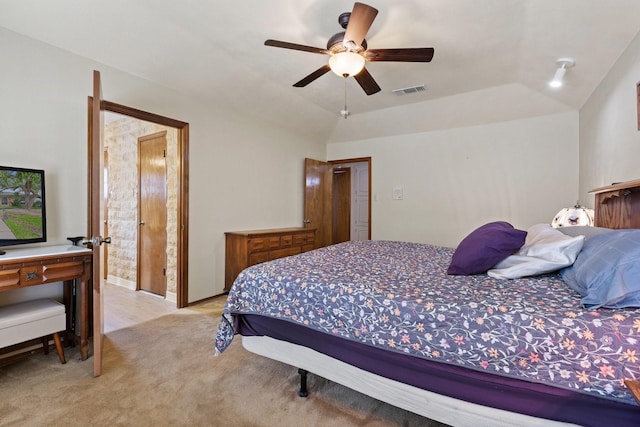 1720 Norwood Dr, Hurst, TX 76054 - bedroom featuring light colored carpet and a ceiling fan