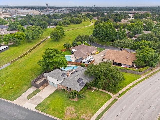 1720 Norwood Dr, Hurst, TX 76054 - drone / aerial view of a pool