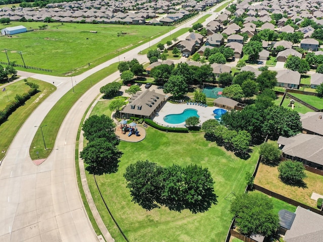 4204 Cordata Dr, Melissa, TX 75454 - aerial view of residential area featuring a pool area