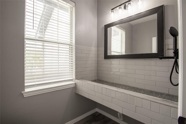 103 Saddle Club Rd, Weatherford, TX 76088 - bathroom with wood finished floors and a textured wall