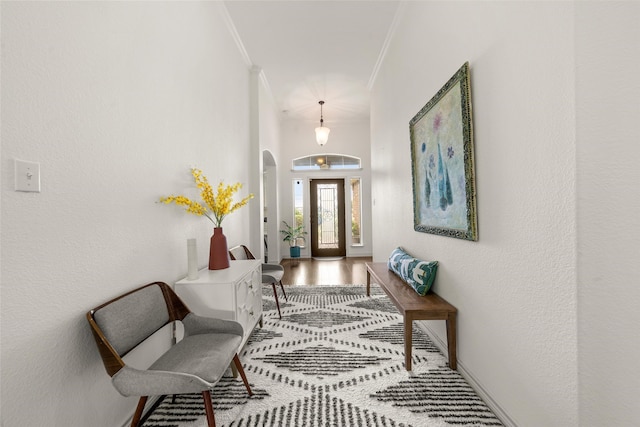 4756 Old Lorena Rd, Lorena, TX 76655 - entryway featuring ornamental molding and arched walkways