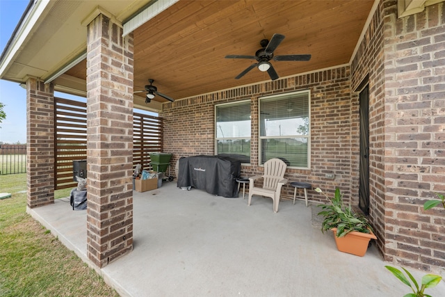 4756 Old Lorena Rd, Lorena, TX 76655 - view of patio featuring ceiling fan